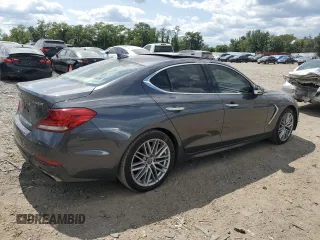 2020 Genesis G70 2.0T with VIN KMTG34LA9LU062884, listed as a Copart auction lot 68301304 with 92,700 mi miles and Salvage Title. Bid and sale history available at carsss.com. Image 3.