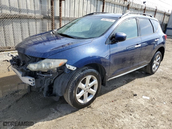 2009 Nissan Murano LE with VIN JN8AZ18W19W105427, listed as a Copart auction lot 45677415 with 177,682 mi miles and Salvage Title. Bid and sale history available at carsss.com. Image 1.