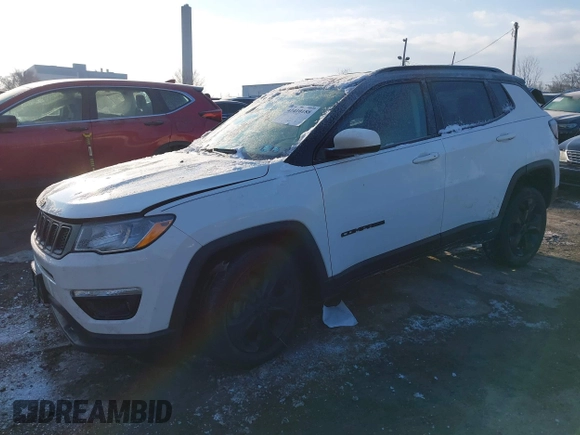 2020 Jeep Compass Latitude with VIN 3C4NJDBB8LT157310, listed as a IAAI auction lot 41410188 with Not Provided miles and . Bid and sale history available at carsss.com. Image 17.