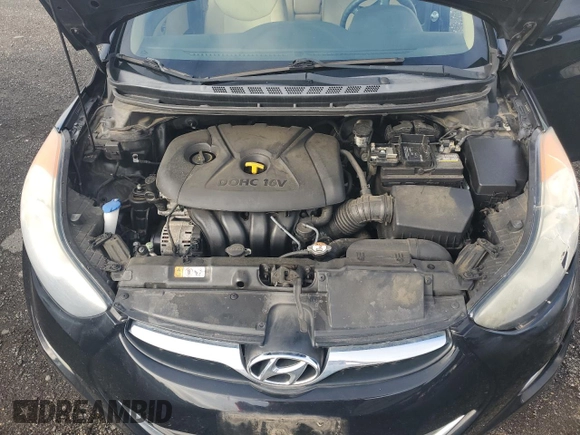 2013 Hyundai Elantra GLS with VIN 5NPDH4AE9DH338730, listed as a Copart auction lot 61090885 with 109,014 mi miles and Salvage title. Bid and sale history available at DreamBid. Image 11.