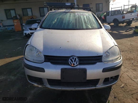 2007 Volkswagen Rabbit with VIN WVWBS71KX7W115045, listed as a Copart auction lot 86103934 with 166,588 mi miles and Salvage Title. Bid and sale history available at carsss.com. Image 5.