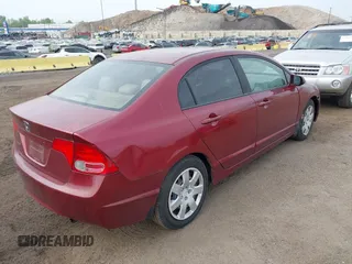 2008 Honda Civic LX with VIN 1HGFA16518L073809, listed as a IAAI auction lot 42176176 with 193,114 mi miles and . Bid and sale history available at DreamBid. Image 4.