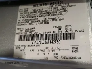 2010 Ford Fusion Hybrid with VIN 3FADP0L32AR142750, listed as a Copart auction lot 62395305 with 144,384 mi miles and Salvage title. Bid and sale history available at DreamBid. Image 12.