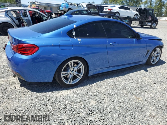 2019 BMW 4 Series 440i xDrive with VIN WBA4W9C54KAF94777, listed as a Copart auction lot 58864545 with 57,584 mi miles and Salvage title. Bid and sale history available at DreamBid. Image 3.