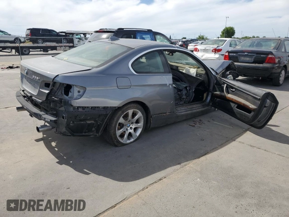 2007 BMW 3 Series 335i with VIN WBAWB73577P032771, listed as a Copart auction lot 57176575 with Not provided miles and Clean title. Bid and sale history available at DreamBid. Image 3.