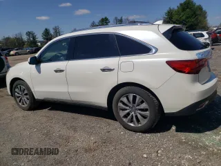 2016 Acura MDX w/Tech/Entertainment with VIN 5FRYD4H68GB006615, listed as a Copart auction lot 52557325 with 77,448 mi miles and Salvage Title. Bid and sale history available at carsss.com. Image 2.