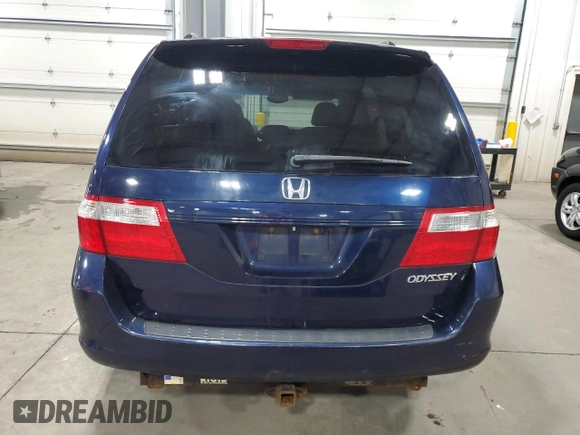 2005 Honda Odyssey EX-L with VIN 5FNRL38625B024415, listed as a Copart auction lot 52380955 with 182,660 mi miles and Salvage Title. Bid and sale history available at carsss.com. Image 6.