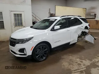 2022 Chevrolet Equinox RS with VIN 3GNAXMEV8NS120941, listed as a Copart auction lot 51056075 with 50,197 mi miles and Non Repairable. Bid and sale history available at DreamBid. Image 1.