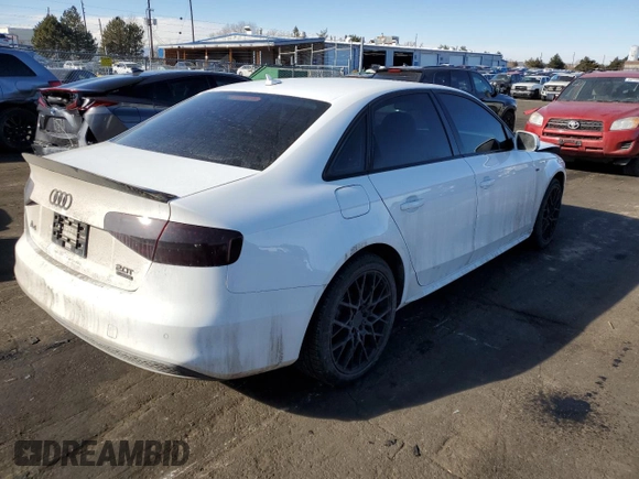 2016 Audi A4 Premium with VIN WAUBFAFL7GN013787, listed as a Copart auction lot 44572705 with 97,494 mi miles and Salvage Title. Bid and sale history available at carsss.com. Image 3.