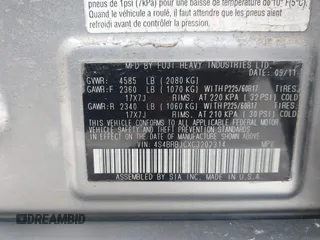 2012 Subaru Outback Limited with VIN 4S4BRBJCXC3202314, listed as a IAAI auction lot 42720273 with 125,976 mi miles and . Bid and sale history available at DreamBid. Image 9.