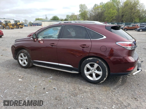 2013 Lexus RX 350 with VIN JTJBK1BA4D2034609, listed as a Copart auction lot 52022985 with 99,542 mi miles and Salvage Title. Bid and sale history available at carsss.com. Image 2.