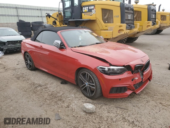 2018 BMW 2 Series M240i with VIN WBA2N1C50JVC28060, listed as a Copart auction lot 79338914 with 40,370 mi miles and Salvage Title. Bid and sale history available at carsss.com. Image 4.