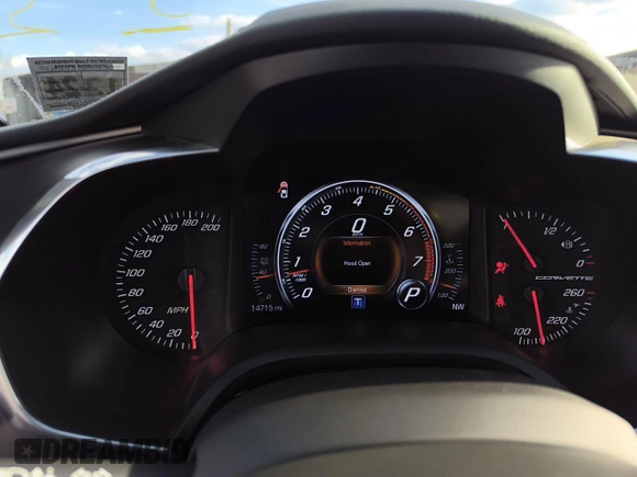 2019 Chevrolet Corvette 1LT with VIN 1G1YB2D75K5109066, listed as a Copart auction lot 55645235 with 14,715 mi miles and Salvage title. Bid and sale history available at DreamBid. Image 8.