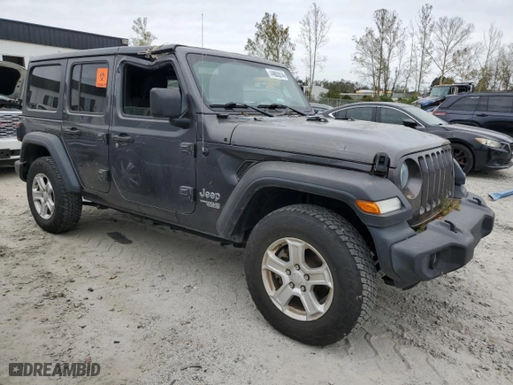 2018 Jeep Wrangler Unlimited Sport with VIN 1C4HJXDN0JW211437, listed as a Copart auction lot 74903514 with 59,139 mi miles and Salvage Title. Bid and sale history available at carsss.com. Image 4.