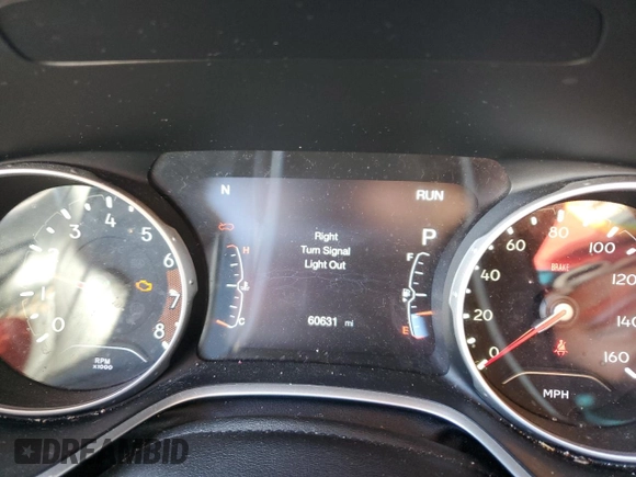 2018 Jeep Compass Latitude with VIN 3C4NJDBB5JT161697, listed as a Copart auction lot 52482895 with 60,631 mi miles and Salvage Title. Bid and sale history available at DreamBid. Image 9.