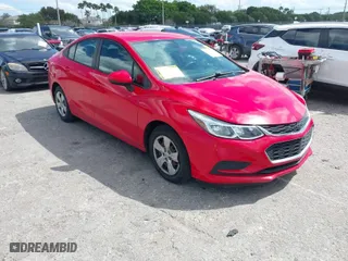2017 Chevrolet Cruze LS with VIN 1G1BC5SM5H7248074, listed as a IAAI auction lot 41676495 with 123,996 mi miles. Bid and sale history available at carsss.com. Image 1.