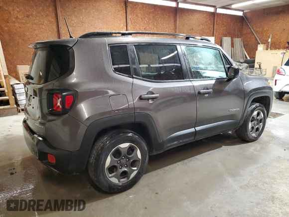 2018 Jeep Renegade Upland with VIN ZACCJBAB5JPG63825, listed as a Copart auction lot 61135135 with 113,666 mi miles and Salvage title. Bid and sale history available at DreamBid. Image 3.