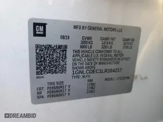 2020 Chevrolet Tahoe Commercial with VIN 1GNLCDEC1LR164217, listed as a Copart auction lot 88321485 with 88,094 mi miles and Salvage Title. Bid and sale history available at carsss.com. Image 13.