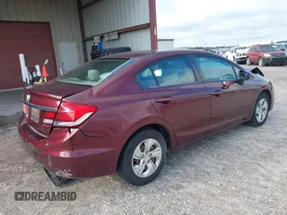 2015 Honda Civic Sedan LX with VIN 19XFB2F52FE059814, listed as a IAAI auction lot 40413705 with 91,506 mi miles. Bid and sale history available at carsss.com. Image 4.
