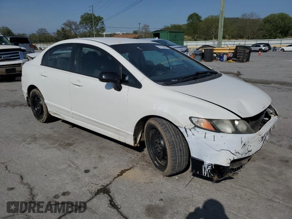 2010 Honda Civic LX with VIN 2HGFA1F59AH573302, listed as a Copart auction lot 53129805 with 290,954 mi miles and Clean Title. Bid and sale history available at DreamBid. Image 4.