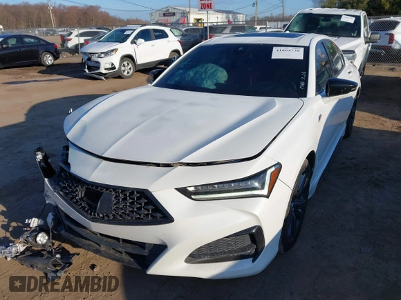 2021 Acura TLX w/A-Spec Package with VIN 19UUB6F50MA007713, listed as a IAAI auction lot 41864738 with 52,270 mi miles. Bid and sale history available at carsss.com. Image 17.