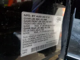 2022 Audi Q7 Premium z VIN WA1AXBF71ND021921, wystawiony jako Copart lot #86780594 z przebiegiem 10 653 mil mil oraz Szkoda całkowita • Salvage title. Historia ofert i sprzedaży dostępna na DreamBid. Obrazek 13.