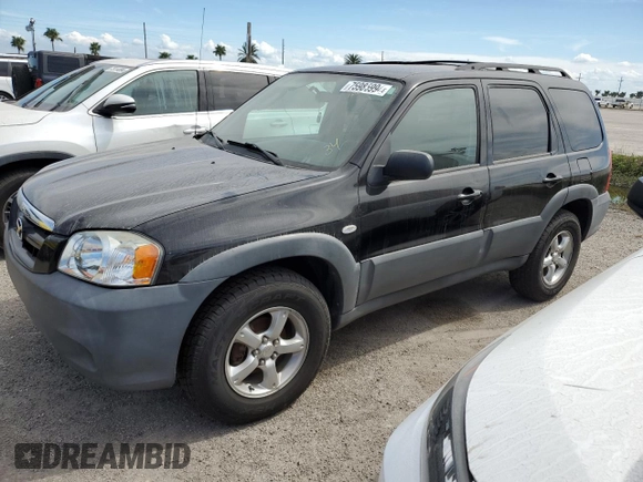 2005 Mazda Tribute i with VIN 4F2YZ02Z05KM51509, listed as a Copart auction lot 75985994 with Not Provided miles and Salvage Title. Bid and sale history available at carsss.com. Image 1.