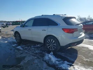 2016 Acura MDX w/Tech with VIN 5FRYD4H49GB019212, listed as a IAAI auction lot 41379321 with 123,576 mi miles. Bid and sale history available at carsss.com. Image 3.