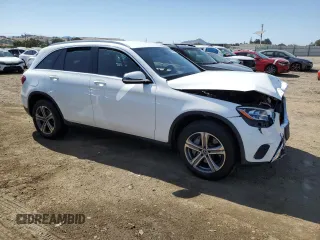 2020 Mercedes-Benz GLC 300 with VIN W1N0G8DB6LF765634, listed as a Copart auction lot 58969615 with 79,498 mi miles and Salvage title. Bid and sale history available at DreamBid. Image 4.