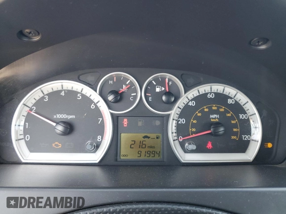 2009 Chevrolet Aveo 2LT with VIN KL1TG66E49B385473, listed as a Copart auction lot 48433685 with 91,994 mi miles and Salvage title. Bid and sale history available at DreamBid. Image 9.