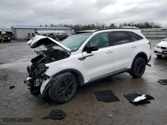 2021 Kia Sorento S with VIN 5XYRLDLCXMG031560, listed as a Copart auction lot 50876445 with 50,655 mi miles and Salvage Title. Bid and sale history available at carsss.com. Image 1.