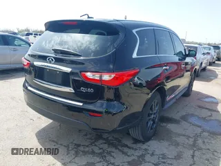 2015 Infiniti QX60 with VIN 5N1AL0MN6FC522202, listed as a IAAI auction lot 41713786 with 206,448 mi miles and . Bid and sale history available at DreamBid. Image 4.