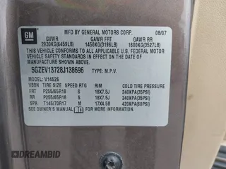 2008 Saturn Outlook XE z VIN 5GZEV13728J138696, wystawiony jako IAAI lot #42187059 z przebiegiem 264 838 mil mil oraz . Historia ofert i sprzedaży dostępna na DreamBid. Obrazek 9.