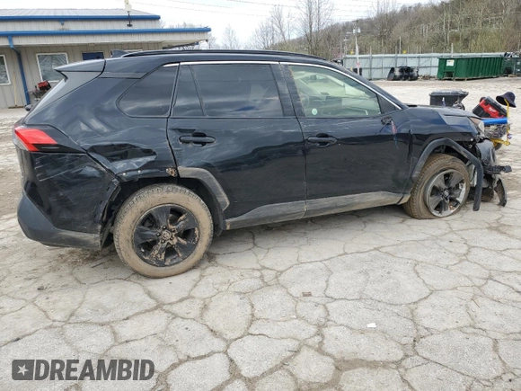 2019 Toyota RAV4 XLE with VIN JTMP1RFVXKD508099, listed as a Copart auction lot 51432015 with 90,487 mi miles and Salvage Title. Bid and sale history available at DreamBid. Image 3.