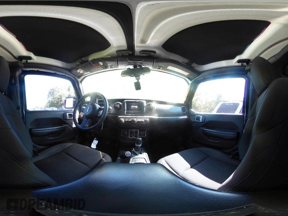 2021 Jeep Wrangler Unlimited Sport S with VIN 1C4HJXDNXMW646194, listed as a IAAI auction lot 42243169 with 44,237 mi miles and . Bid and sale history available at DreamBid. Image 18.