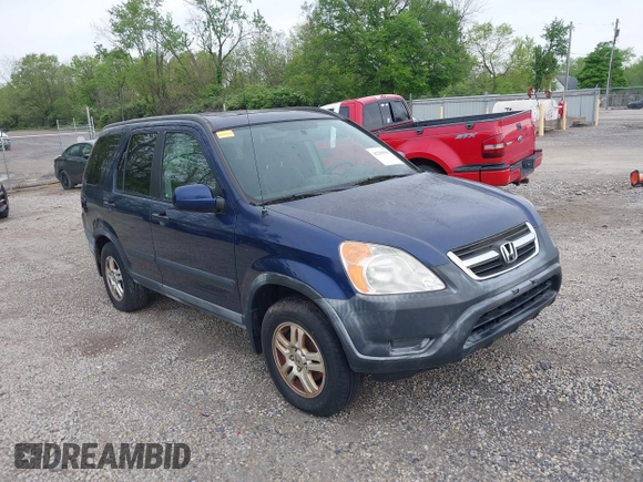 2002 Honda CR-V EX with VIN JHLRD78882C041575, listed as a IAAI auction lot 42209902 with 194,057 mi miles and . Bid and sale history available at carsss.com. Image 1.