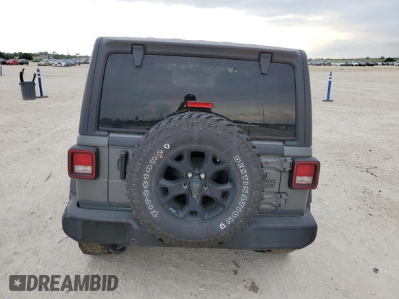 2021 Jeep Wrangler Unlimited Sport S with VIN 1C4HJXDG8MW576406, listed as a Copart auction lot 56369535 with 58,355 mi miles and Salvage title. Bid and sale history available at DreamBid. Image 6.