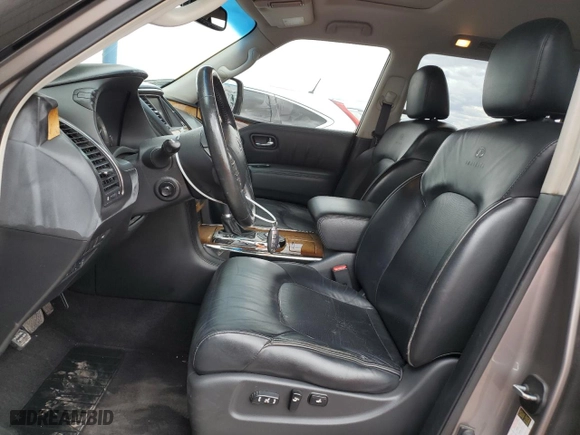 2011 Infiniti QX56 7-passenger with VIN JN8AZ2NF1B9502764, listed as a Copart auction lot 48982055 with 128,875 mi miles and Salvage Title. Bid and sale history available at carsss.com. Image 7.