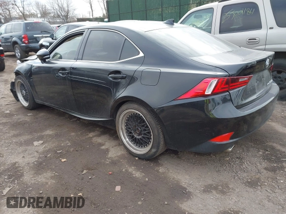 2014 Lexus IS 250 with VIN JTHCF1D21E5011420, listed as a IAAI auction lot 41492163 with 102,088 mi miles. Bid and sale history available at carsss.com. Image 3.