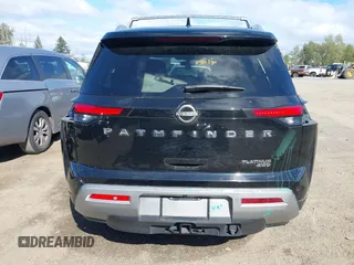 2023 Nissan Pathfinder Platinum with VIN 5N1DR3DK8PC227655, listed as a IAAI auction lot 42157443 with 37,784 mi miles and . Bid and sale history available at DreamBid. Image 17.