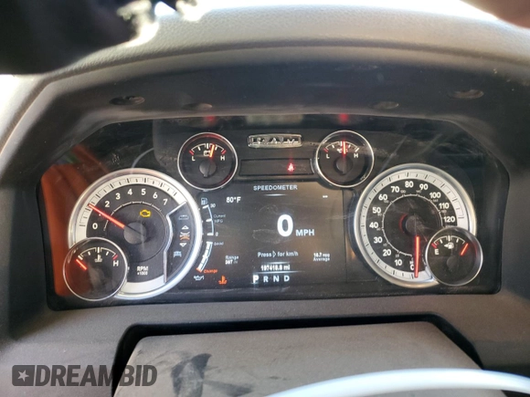 2018 Ram 1500 Big Horn with VIN 3C6RR7LT9JG135641, listed as a Copart auction lot 86068924 with 197,418 mi miles and Salvage title. Bid and sale history available at DreamBid. Image 9.