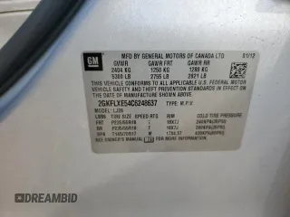 2012 GMC Terrain SLT-2 z VIN 2GKFLXE54C6248637, wystawiony jako Copart lot #53981805 z przebiegiem 177 468 mil mil oraz Szkoda całkowita • Salvage title. Historia ofert i sprzedaży dostępna na DreamBid. Obrazek 13.