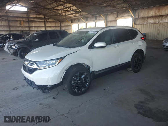 2018 Honda CR-V Touring with VIN 5J6RW1H91JL002560, listed as a Copart auction lot 60505995 with 20,755 mi miles and Salvage title. Bid and sale history available at DreamBid. Image 1.