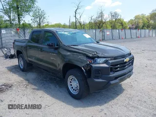 2024 Chevrolet Colorado 2WD Work Truck with VIN 1GCGSBEC8R1134107, listed as a IAAI auction lot 39303165 with 35 mi miles and . Bid and sale history available at DreamBid. Image 1.