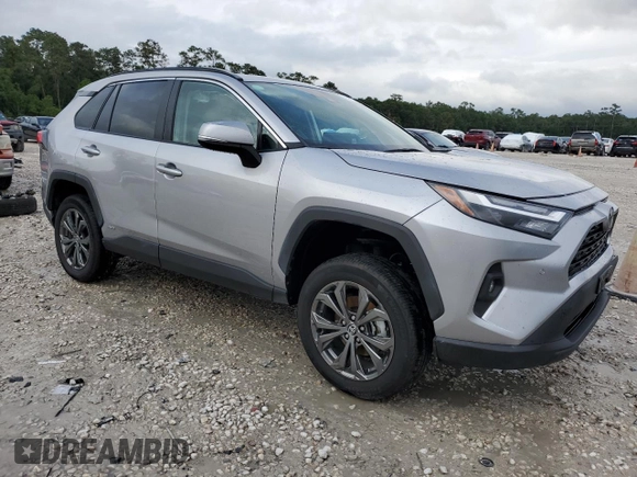 2024 Toyota RAV4 Hybrid XLE Premium with VIN 4T3B6RFV8RU162725, listed as a Copart auction lot 53995045 with 7,293 mi miles and Salvage Title. Bid and sale history available at carsss.com. Image 4.