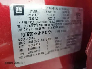 2017 GMC Canyon 2WD SLT z VIN 1GTG5DEN9H1305739, wystawiony jako Copart lot #58194755 z przebiegiem 133 571 mil mil oraz Szkoda całkowita • Salvage title. Historia ofert i sprzedaży dostępna na DreamBid. Obrazek 13.