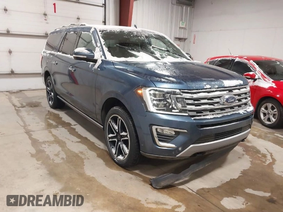2019 Ford Expedition Max Limited with VIN 1FMJK2AT5KEA52552, listed as a IAAI auction lot 41489427 with 105,336 mi miles and . Bid and sale history available at DreamBid. Image 1.