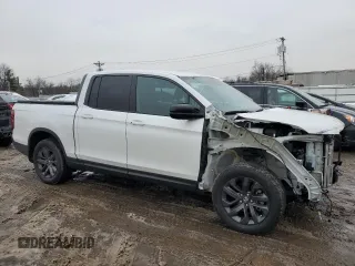 2021 Honda Ridgeline Sport with VIN 5FPYK3F15MB018801, listed as a Copart auction lot 60454925 with 28,032 mi miles and Salvage title. Bid and sale history available at DreamBid. Image 4.