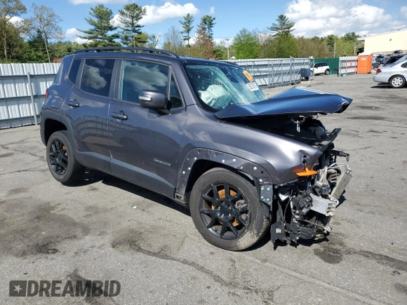 2020 Jeep Renegade Latitude with VIN ZACNJABB6LPL16750, listed as a Copart auction lot 55973875 with Not provided miles and Salvage title. Bid and sale history available at DreamBid. Image 4.