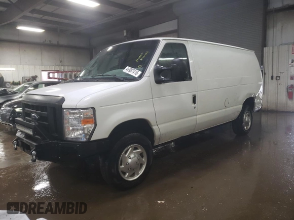 2011 Ford Econoline Cargo Commercial with VIN 1FTNE1EW8BDA85756, listed as a Copart auction lot 46987415 with 191,612 mi miles and Salvage Title. Bid and sale history available at DreamBid. Image 1.